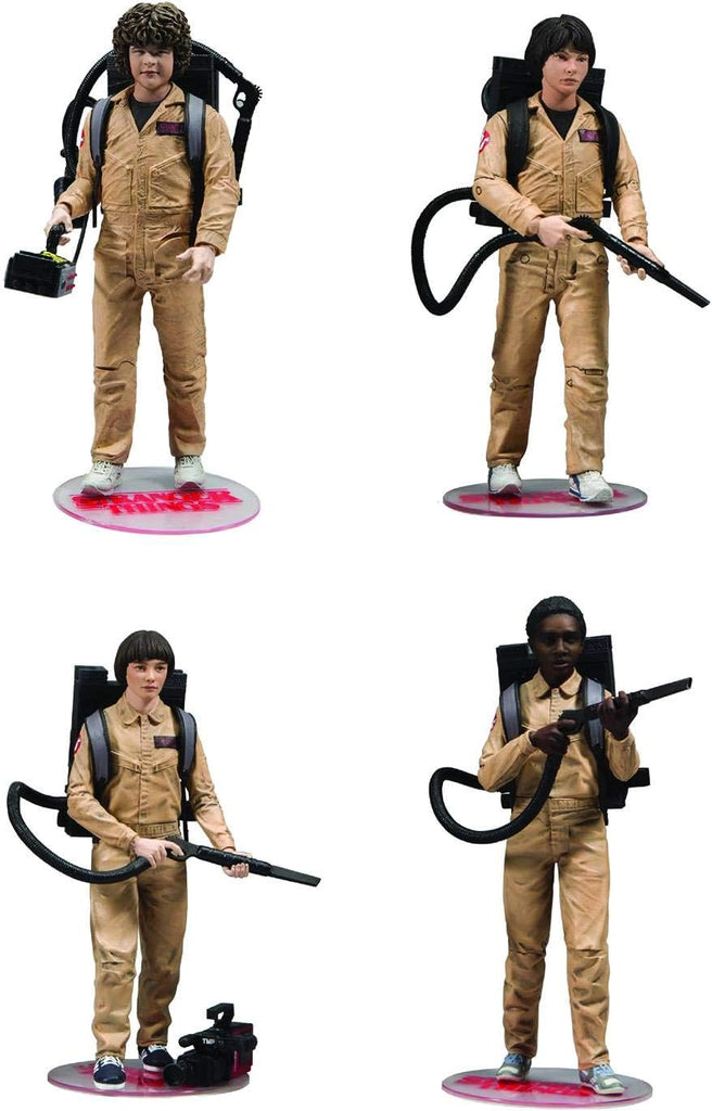 Stranger Things Ghostbusters Dustin Mike Will Lucas 4 Pack Exclusive Set