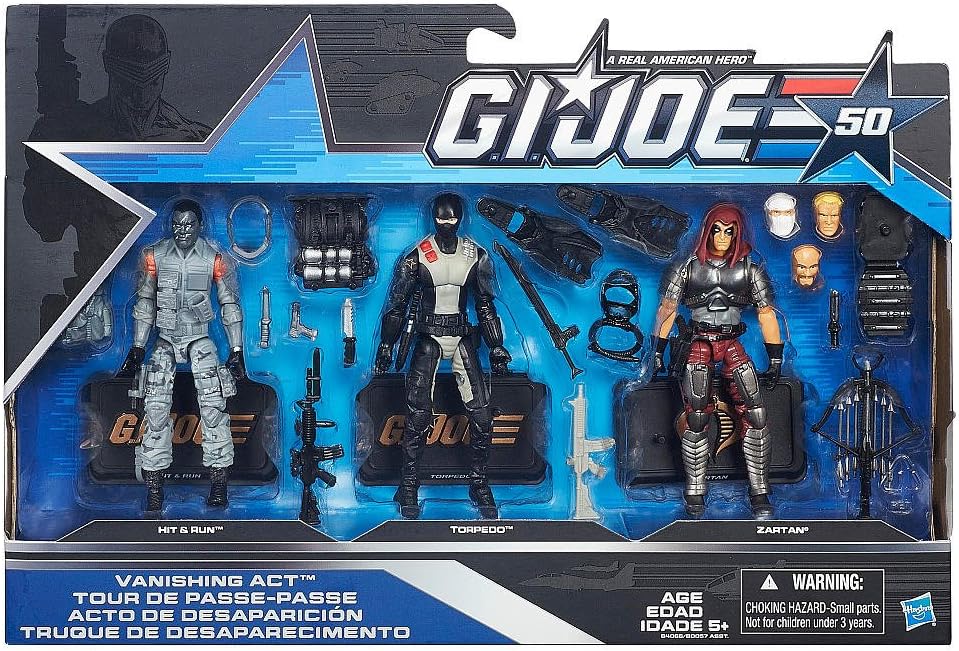 G.I. Joe, 50th Anniversary: Vanishing Act Action Figure Set 3 Pack 3.75" AF