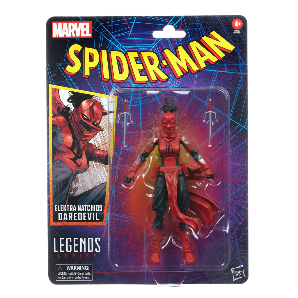 Spider-Man Retro Marvel Legends Elektra Natchios Daredevil 6" Action Figure