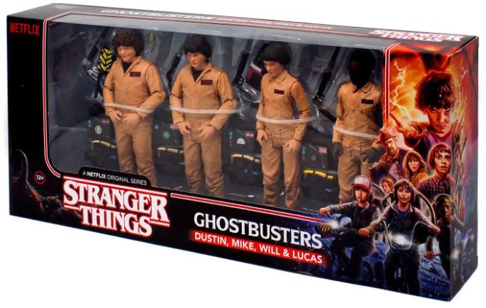 Stranger Things Ghostbusters Dustin Mike Will Lucas 4 Pack Exclusive Set