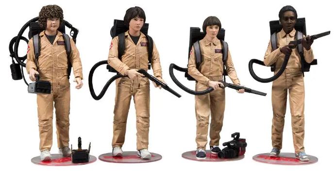 Stranger Things Ghostbusters Dustin Mike Will Lucas 4 Pack Exclusive Set