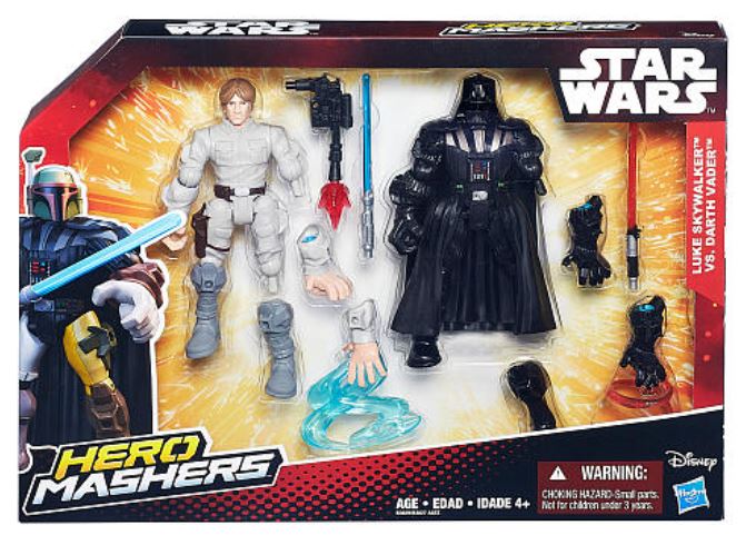Star Wars Hero Mashers 6" 2-Pack Action Figure Luke Skywalker vs Darth Vader