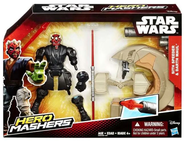 Star Wars Hero Mashers 6" Sith Speeder Bike With Darth Maul