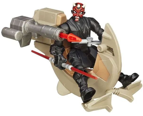 Star Wars Hero Mashers 6" Sith Speeder Bike With Darth Maul