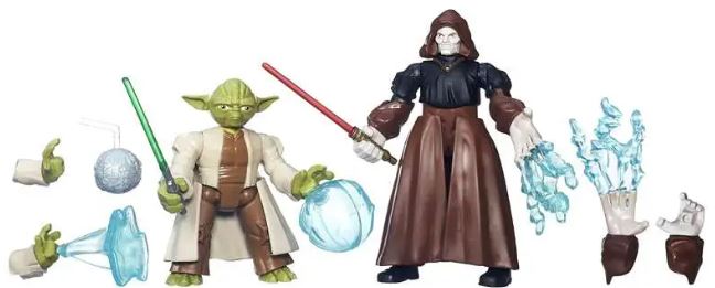 Star Wars Hero Mashers 6" 2-Pack Action Figure Yoda vs. Emperor Palpatine