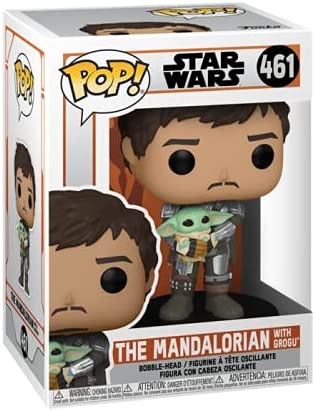 Funko Pop! Star Wars: The Mandalorian: Mandalorian (Din Djarrin) Holding The Child (Grogu) 889698545259