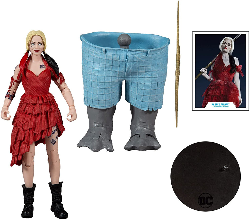 DC Multiverse The Suicide Squad - Harley Quinn (Build-A-King Shark) 7-Inch Action Figure 787926154313