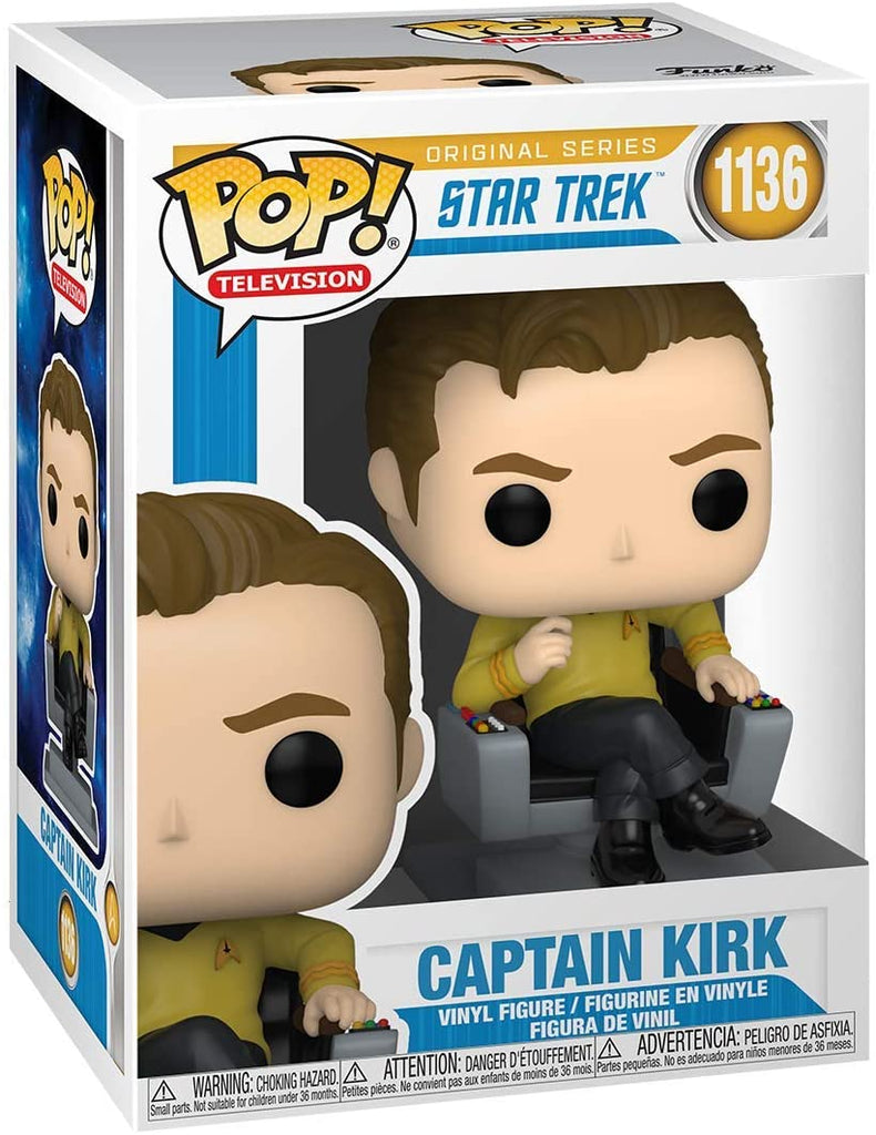 Funko POP TV: Star Trek - Captain Kirk in Chair Collectible Figure 889698558044