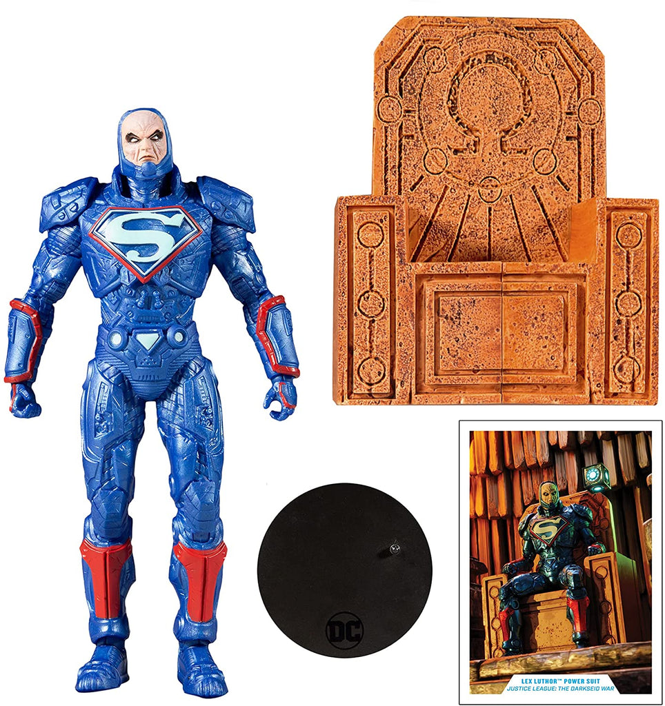DC Multiverse Lex Luthor Blue Power Suit Justice League: The Darkseid War 7-Inch Action Figure 787926151466
