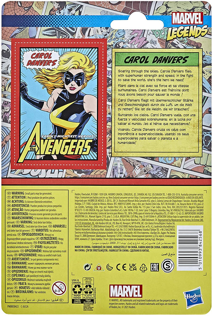 Retro Kenner Marvel Legends: Carol Danvers 3.75" Action Figure 5010993842568