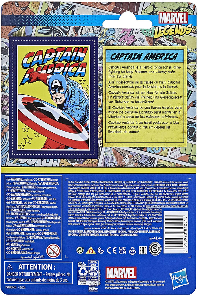 Retro Kenner Marvel Legends: Captain America 3.75" Action Figure 5010993842513