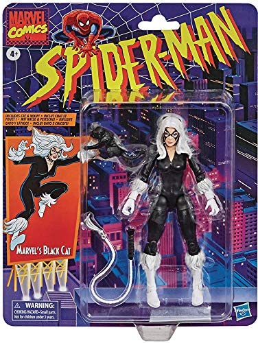 Spider-Man Retro Marvel Legends Black Cat 6" Action Figure 5010993767335