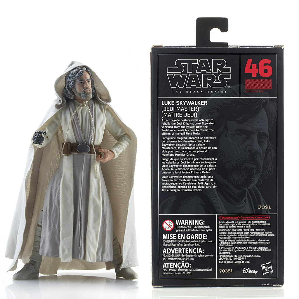 Star Wars The Black Series Episode 8 Luke Skywalker (Jedi Master), 6-inch box back