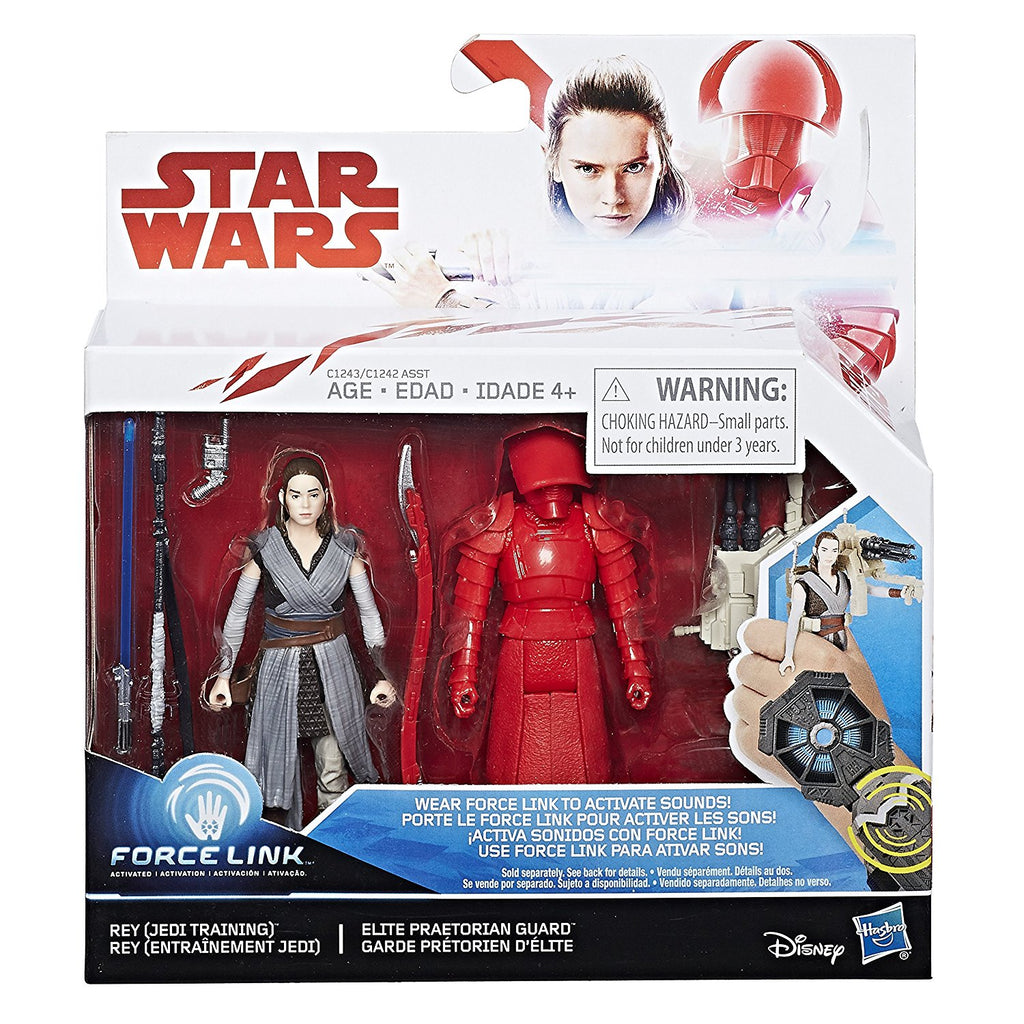 Star Wars: The Last Jedi Rey (Jedi Training) and Elite Praetorian Guard Figure 2-Pack 3.75 Inches Package