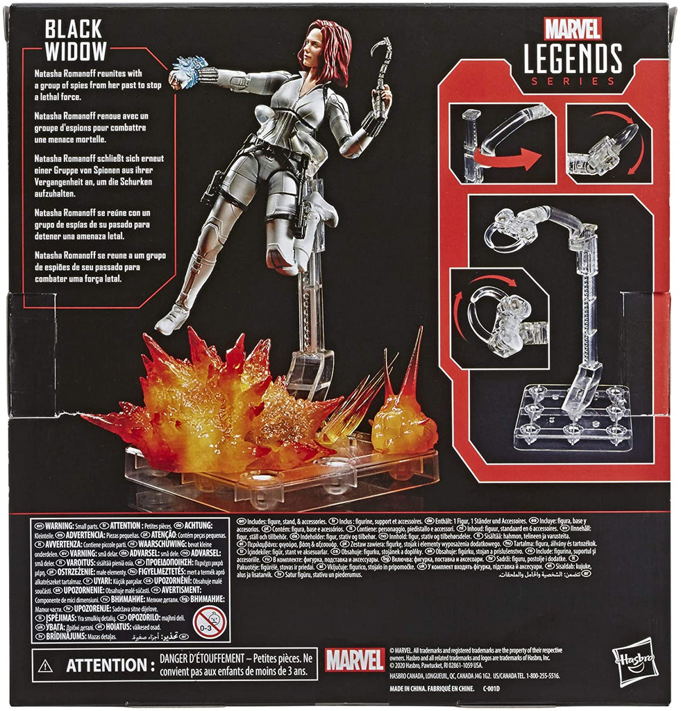 Marvel Legends Black Widow Deluxe White Costume Action Figure with Stand, 6-inch