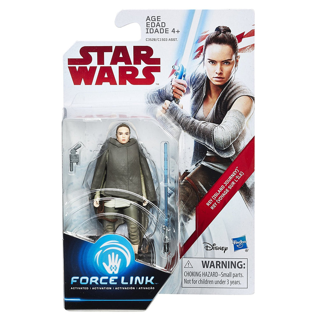 Star Wars: The Last Jedi Rey (Island Journey) Force Link Figure 3.75 Inches Package
