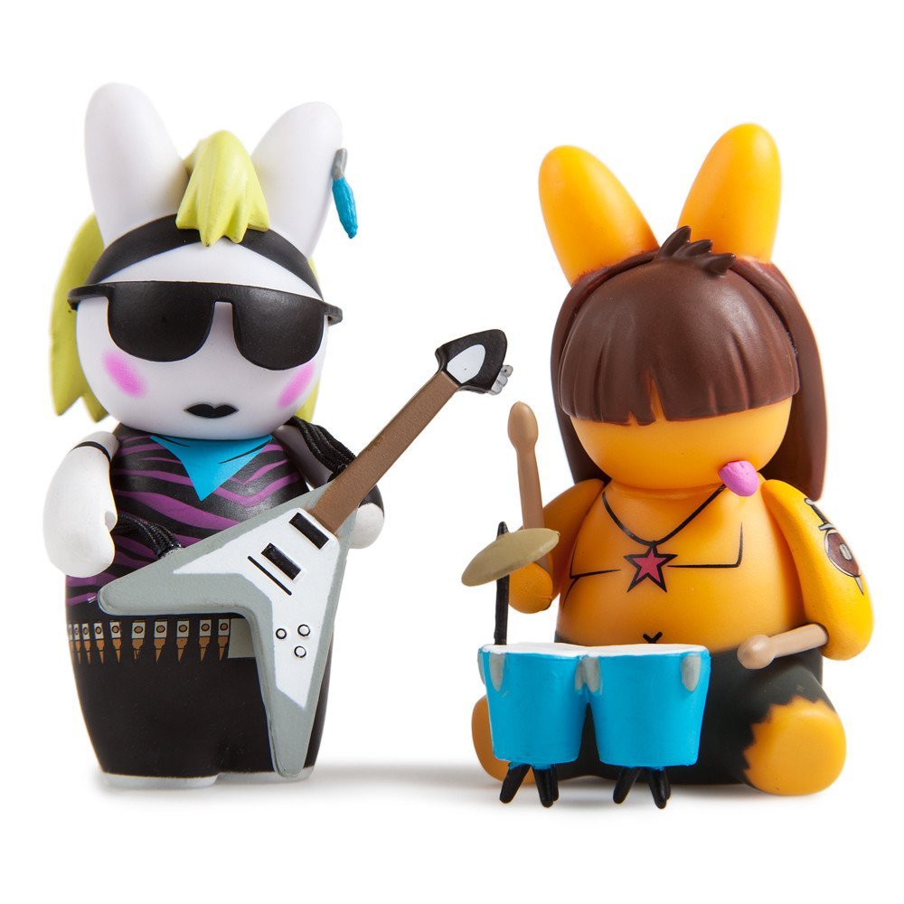 Kidrobot Labbit Band Camp: Black Labbith's Rikky Panther, and Skid Chill
